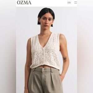 OZMA Caro Vest Ecru